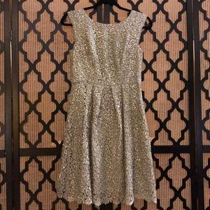 Silver Bridesmaid Dress from David’s Bridal